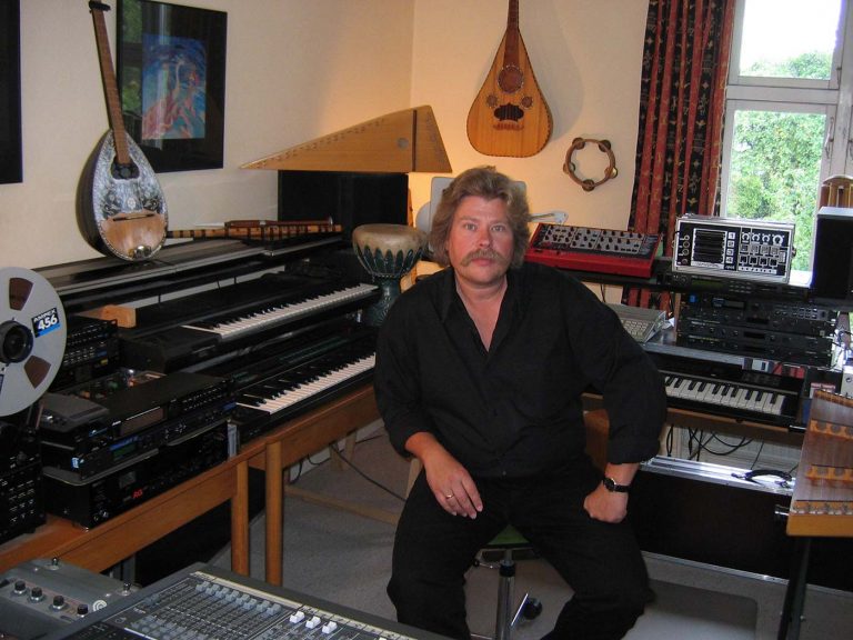 Klaus Schønning at his sound studio